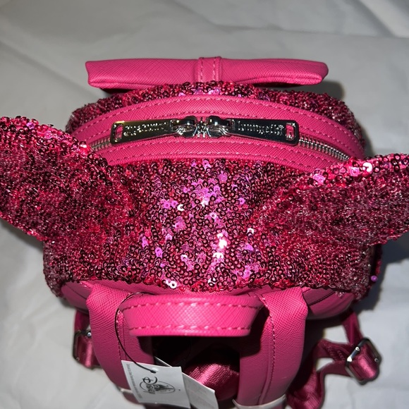 Minnie Mouse Sequin Loungefly Mini Backpack – Magenta - Picture 9 of 14